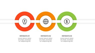 Circle concept for infographic with 3 steps, options, parts or processes.