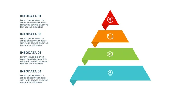 Triangle Elements Infographic Template Web Business Presentations Vector Illustration — Stock Vector