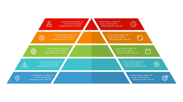 Dreieck Mit Elementen Infografik Vorlage Für Web Business Präsentationen Vektorillustration — Stockvektor