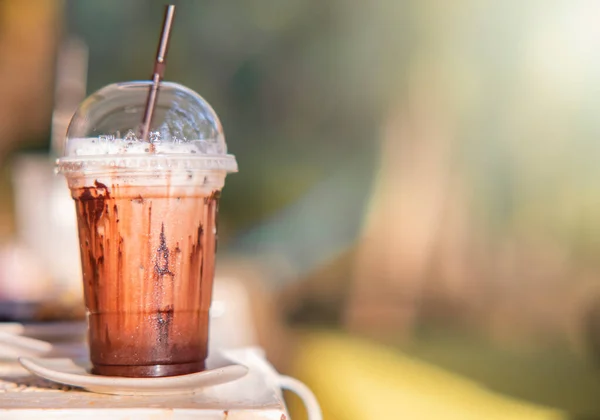 Iced coffee, refreshing cool summer coffee drink