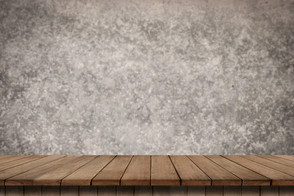 Empty Table Concrete Wall Background Wall Putting Some Products Things — Stockfoto