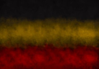The German flag has three horizontal stripes of the same size: black, yellow and red.