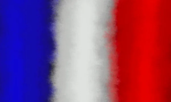 Γαλλική Σημαία Έχει Τρεις Κάθετες Λωρίδες Του Ίδιου Μεγέθους Μπλε — Φωτογραφία Αρχείου