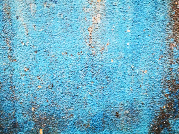 Old Blue Concrete Wall Stains — Stockfoto