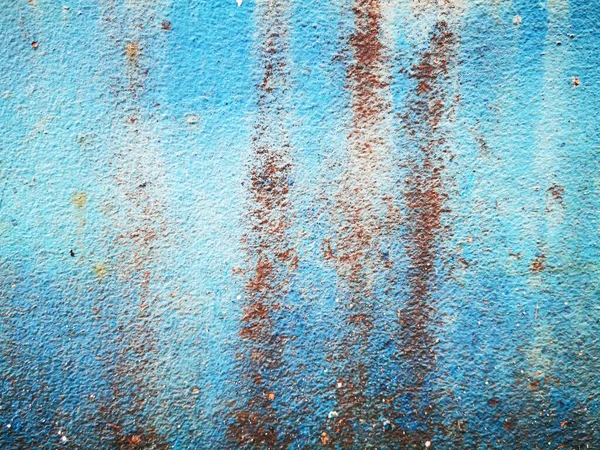 Old Blue Concrete Wall Stains — Foto Stock