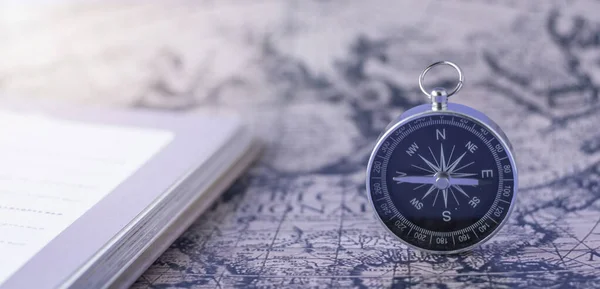 compass on map background .Travel Geographic Navigation Concept Backgroun