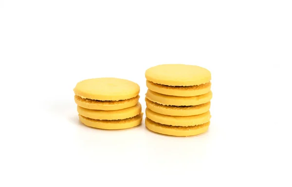 Galletas Rellenas Aisladas Sobre Fondo Blanco — Foto de Stock