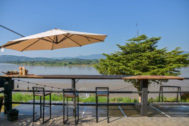 Resting place on the Mekong River beautiful vie