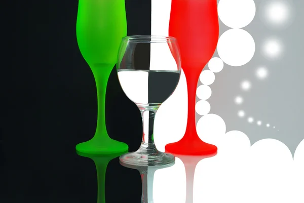 Recognised,multi-coloured glasses — Stock Photo, Image