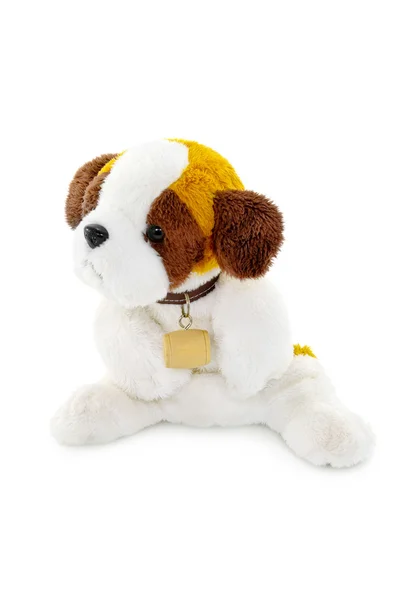 Плюшевая собачья игрушка изолирована на белом фоне — стоковое фото