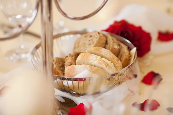 Breadbasket On Restaurant Table — Stock Photo, Image