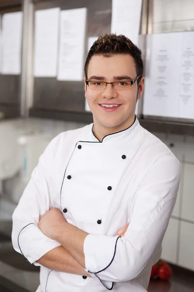 Cocinero sonriente seguro — Foto de Stock