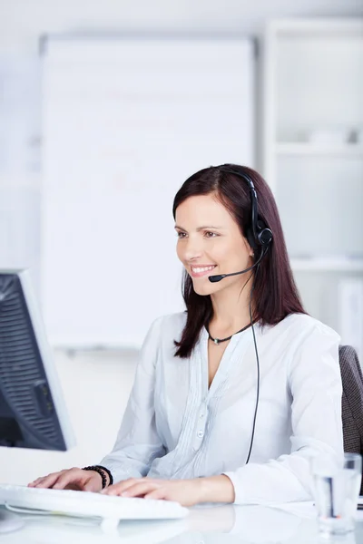 Working call center agent — Stock Photo, Image