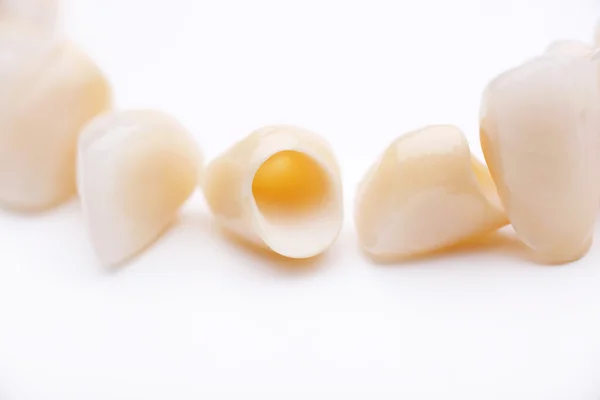 Close-up of several prosthetic teeth — Stock Photo, Image