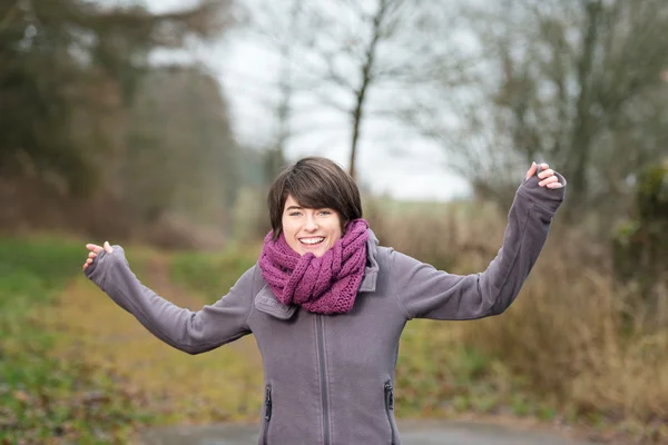 Happy during fall — Stock Photo, Image