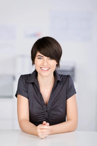 Smiling female — Stock Photo, Image