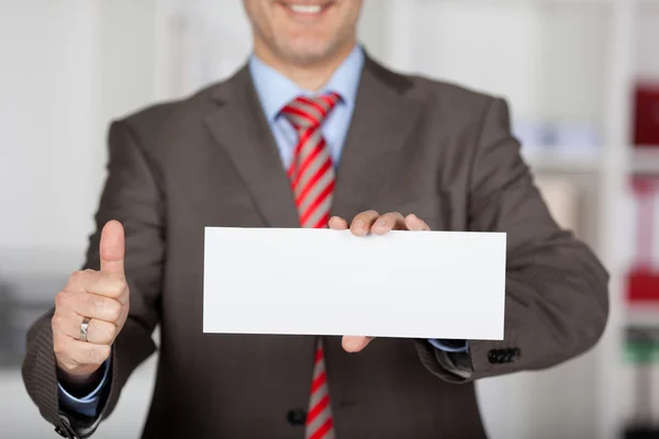 Thumbs up and letter — Stock Photo, Image