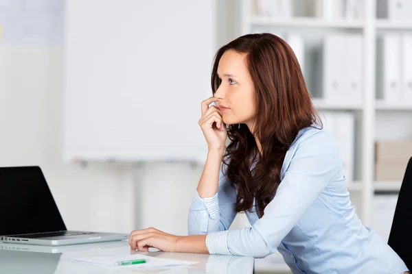 Worried businesswoman Stock Photo