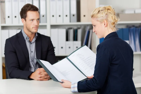 Sollicitatiegesprek — Stockfoto