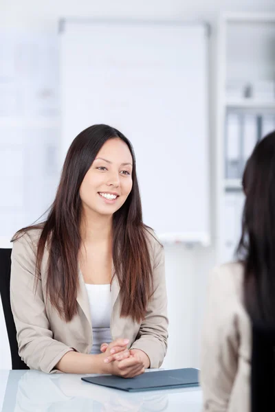 Confident woman in a business meeting — Stock Photo, Image