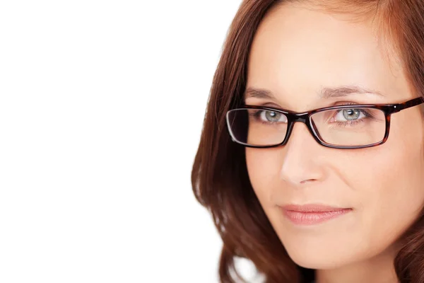 Portrait of attractive woman with glasses — Stock Photo, Image