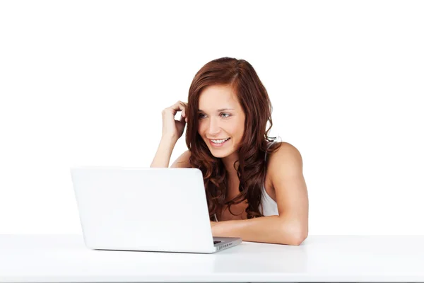 Brunette smiling woman — Stock Photo, Image