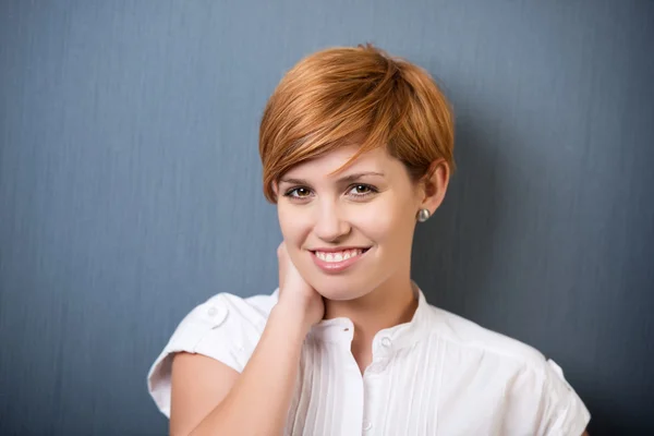 Portrait Of Businesswoman Smiling — Stock Photo, Image