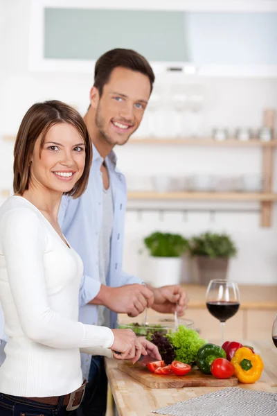 Koken paar — Stockfoto