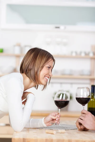 Tostadas con vino tinto — Foto de Stock