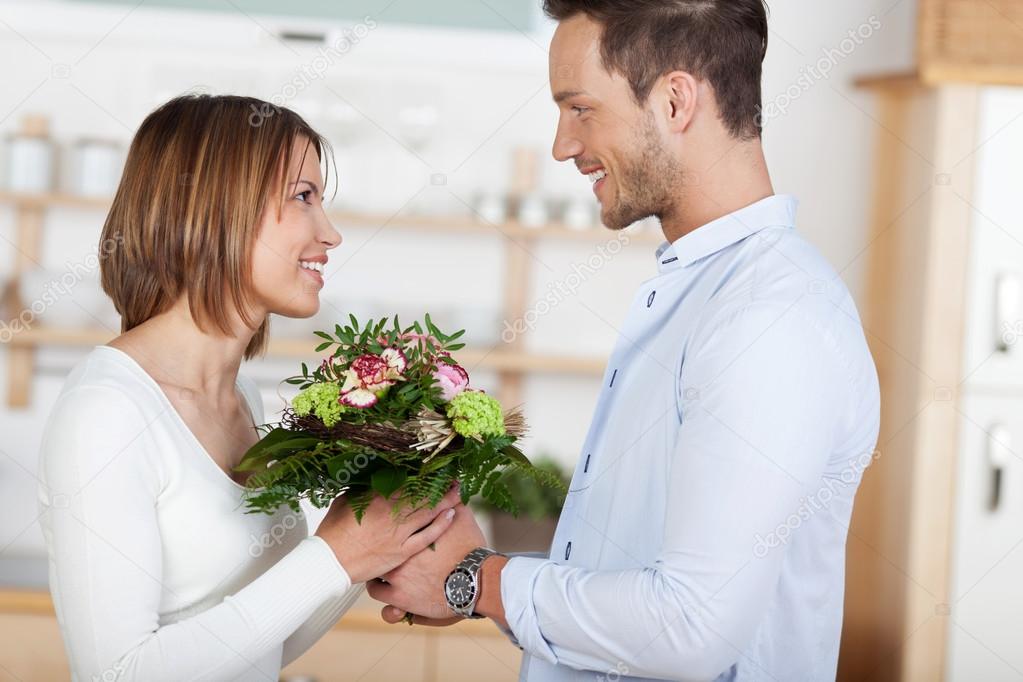 The gift of flowers — Stock Photo © racorn 26806397