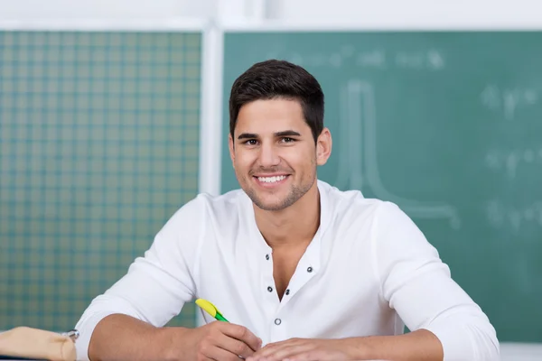 Young Male Student In Classroom — Stock Photo, Image