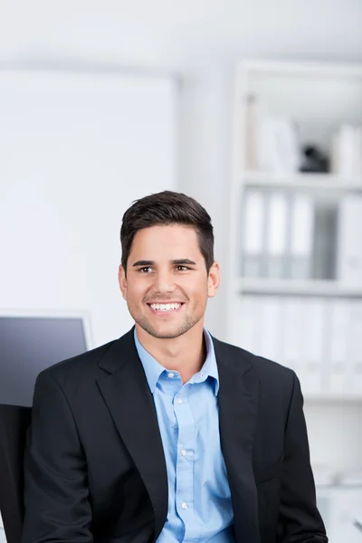 Smiling businessman in his office — Stock Photo, Image