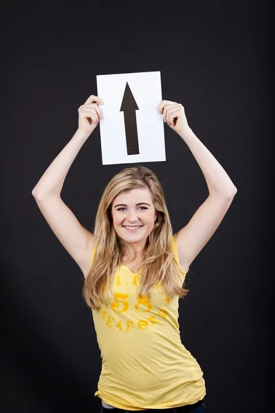 Cute teenage girl wants to go on top — Stock Photo, Image