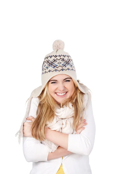 Portrait Of Smiling Teenage Girl In Warm Clothing — Stock Photo, Image