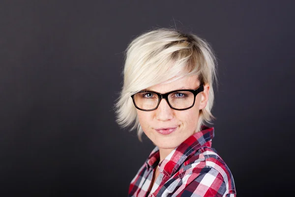 Closeup Portrait Of Beautiful Blond Woman — Stock Photo, Image