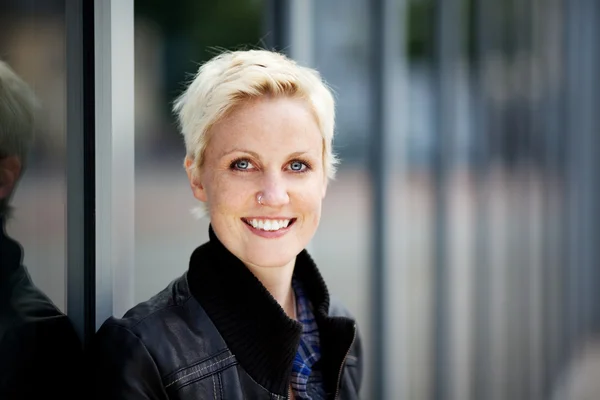 Closeup Of Young Woman Smiling — Stock Photo, Image