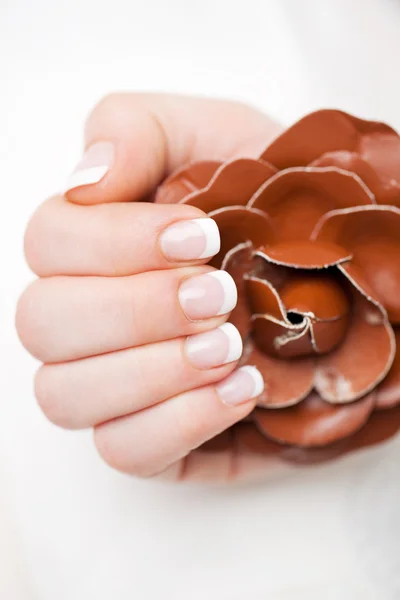 Beautiful manicured fingernails — Stock Photo, Image