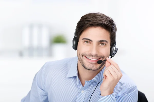 Businessman with headphone — Stock Photo, Image