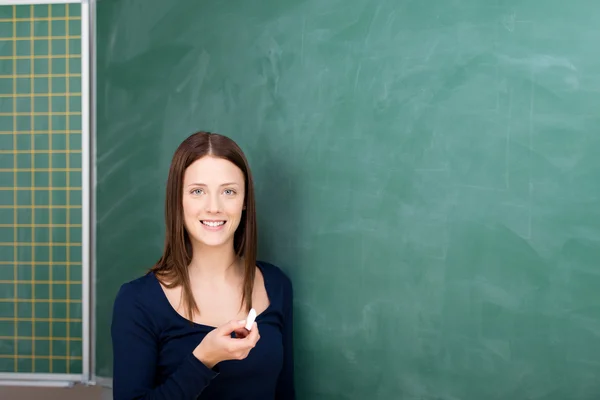 Studente con lavagna — Foto Stock