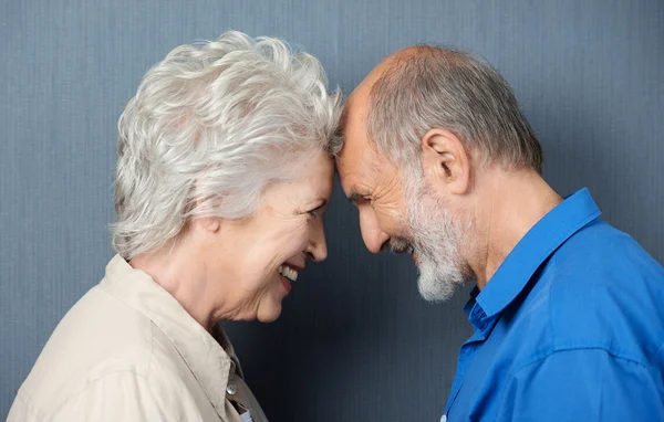 Playful loving senior couple — Stock Photo, Image