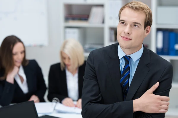 Visionary employee thinking of development — Stock Photo, Image