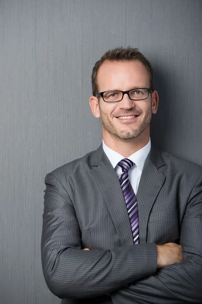 Portrait of a friendly young businessman — Stock Photo, Image