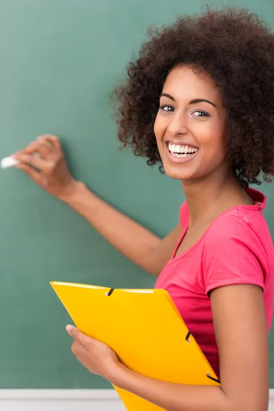 Prachtige Afrikaanse Amerikaanse student Stockfoto