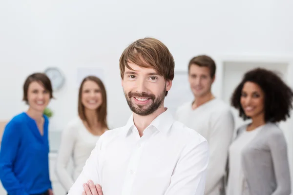 Líder de equipo de negocios seguro — Foto de Stock