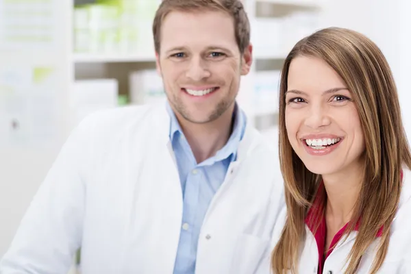 Teamwork at the pharmacy — Stock Photo, Image