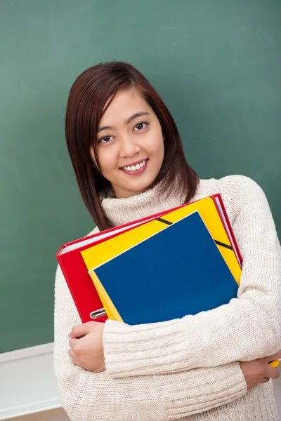 Hezká mladá asijská studentka — Stock fotografie