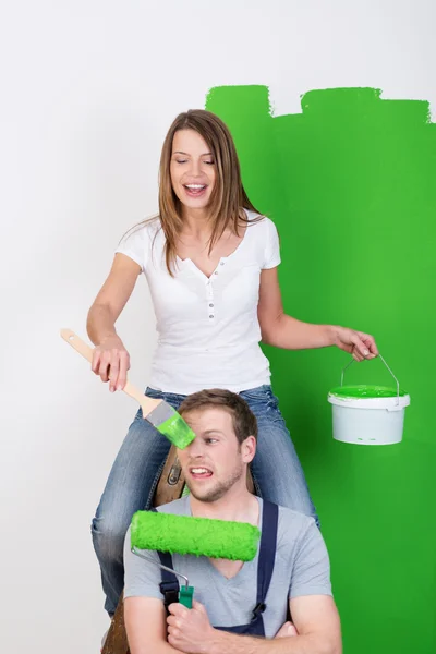 Young couple having fun — Stock Photo, Image