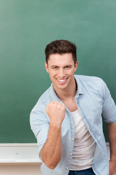 Motivated happy young man — Stock Photo, Image