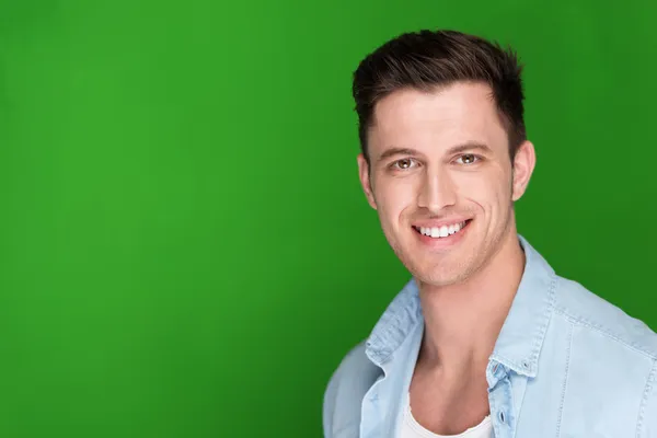 Portrait of a handsome friendly young man — Stock Photo, Image