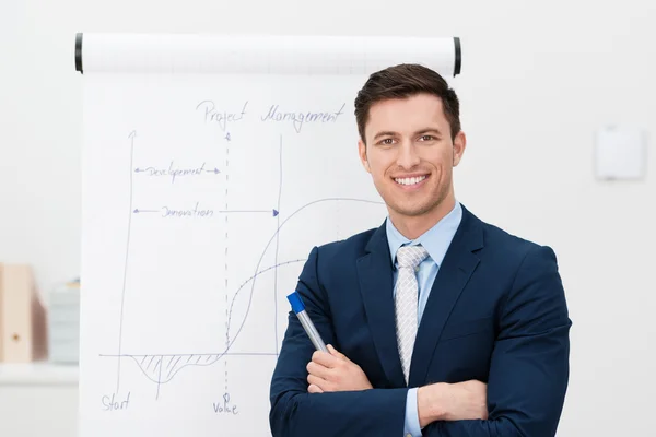 Joven líder de equipo o gerente de confianza — Foto de Stock